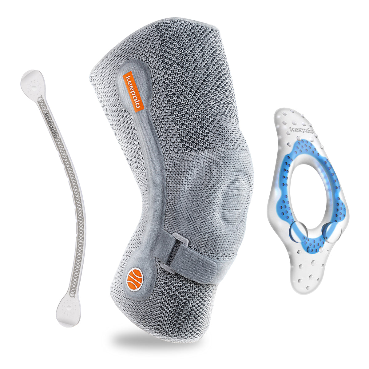Keepolo K3 Basketball Knee Brace for Man, Knee Support with Patella Pad & Side Stabilizers