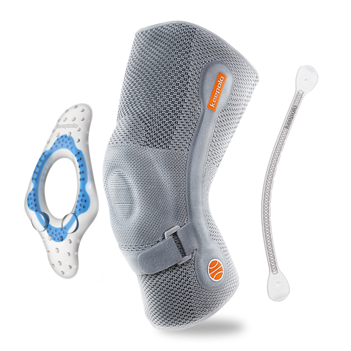Keepolo K3 Basketball Knee Brace for Man, Knee Support with Patella Pad & Side Stabilizers