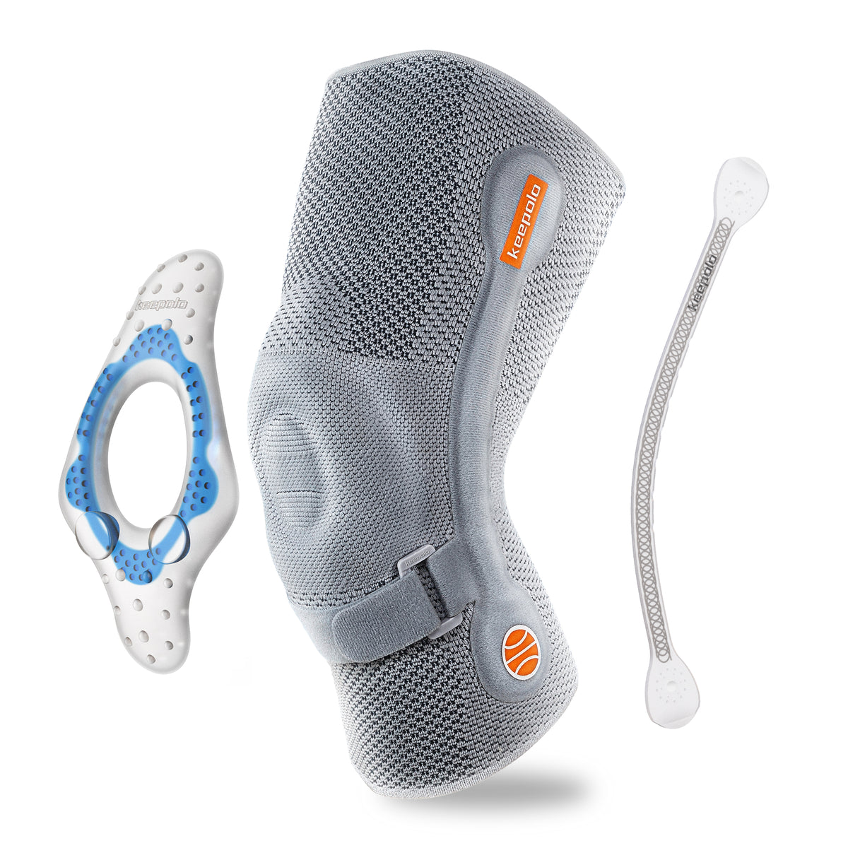 Keepolo K3 Basketball Knee Brace for Man, Knee Support with Patella Pad & Side Stabilizers