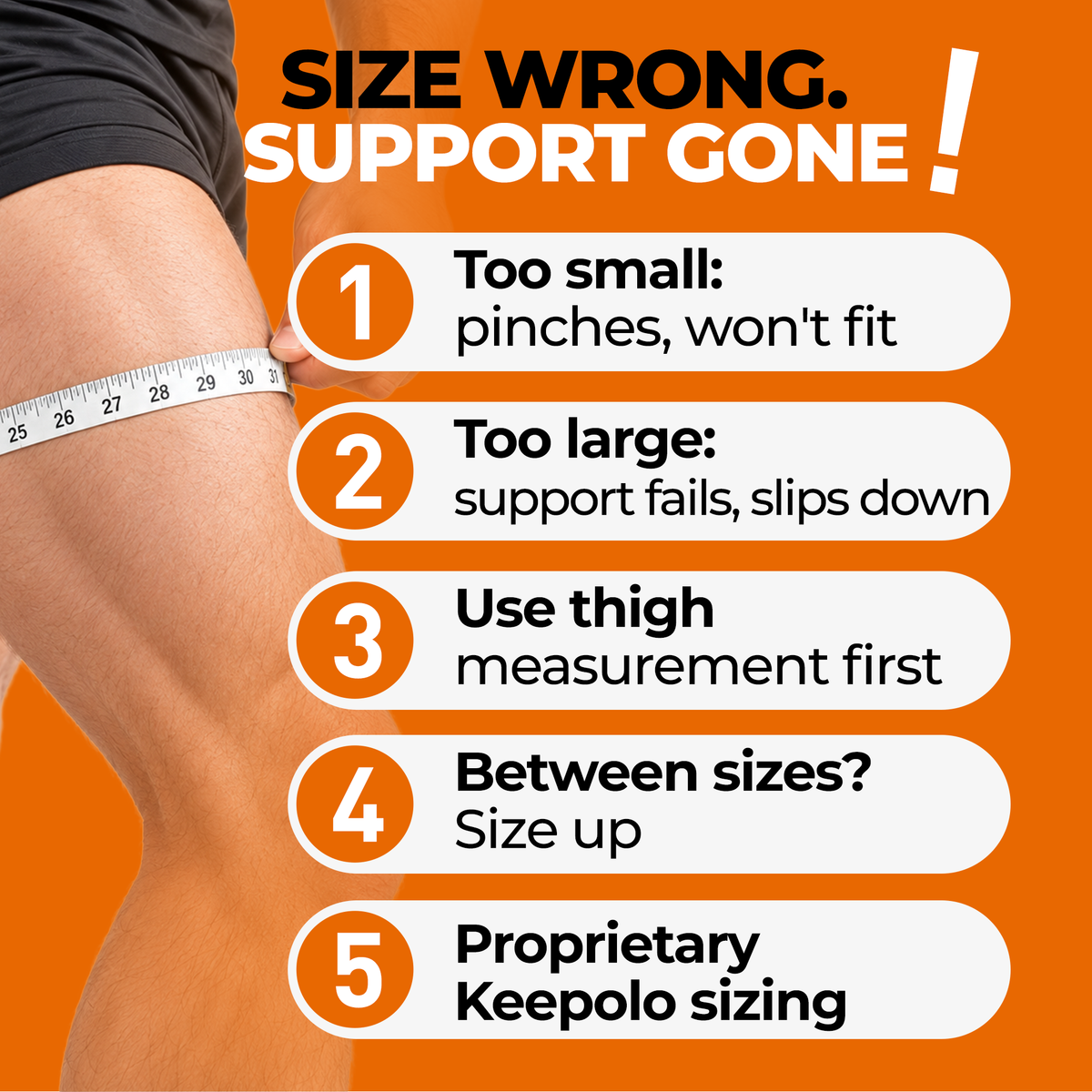Keepolo K2 Basketball Knee Brace for Man with Patella Support,Professional Leg Compression,Long Side Stabilizers and Adjustable Dual Straps