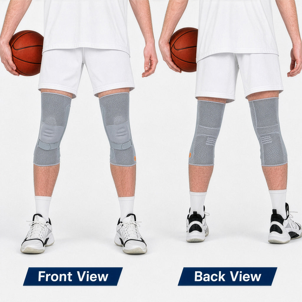 Keepolo K3 Basketball Knee Brace for Man, Knee Support with Patella Pad & Side Stabilizers