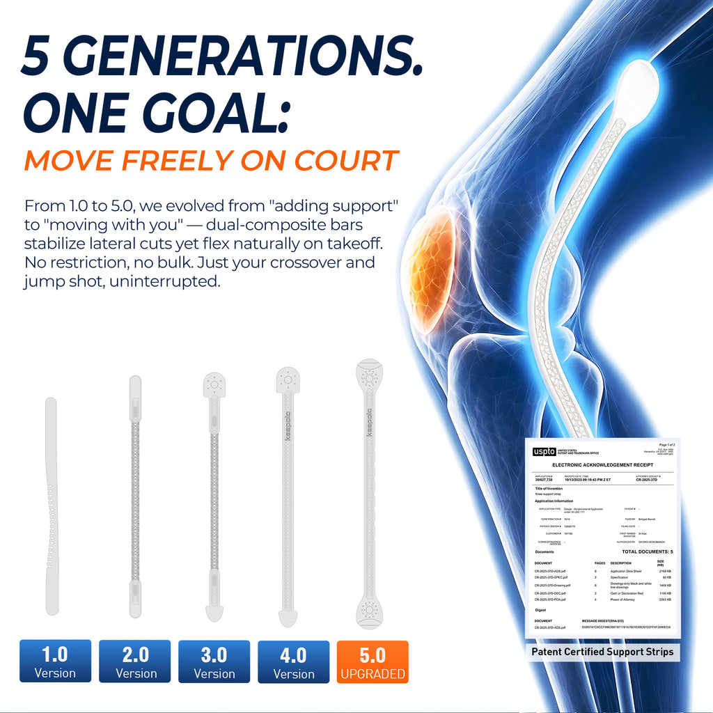 Keepolo K3 Basketball Knee Brace for Man, Knee Support with Patella Pad & Side Stabilizers